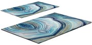 Covorașe de baie albastre 2 buc. 60x100 cm – Foutastic