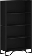 vidaXL Bibliotecă, negru, 80x31x137,5 cm, lemn prelucrat