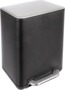 Coș de gunoi negru cu pedală din oțel inoxidabil 6 l Black – Orion