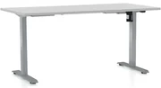 Masa inaltime reglabila OfficeTech A, 160 x 80 cm, bază gri, gri deschis