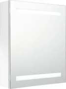 vidaXL Dulap de baie cu oglindă și LED alb strălucitor 50x14x60 cm