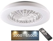 Plafonieră LED dimabilă cu ventilator LIBYA LED/48W/230V 3000-6500K + telecomandă