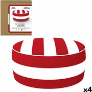 Puf gonflabil Aktive Cu dungi Colonial 53 x 23 x 53 cm (4 Unități)
