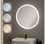 Brilagi-LED Oglindă încălzită, cu dimmer și iluminare LED integrată ALU PRO, 18W, 230V, Ø 60 cm, IP44, negru