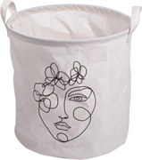 Cos de depozitare cu imprimeu GUSTA 30x30 cm, alb