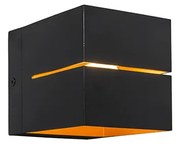 Set de 2 aplice negre cu interior auriu 9,7 cm - Transfer Groove