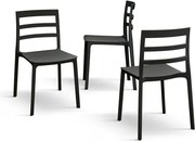 Set 4 scaune RIGATO -POLIPROPILENA- HORECA - NEGRU