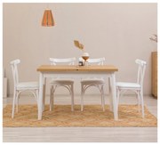 Set mobilier sufragerie Duvasa 26 (alb) (pentru 4 persoane). 1093811