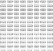 vidaXL Borcane din sticlă pentru gem, capace argintii, 96 buc, 110 ml