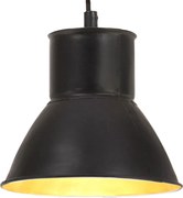 vidaXL Lampă suspendată, negru, rotund, 17 cm, 25 W, E27