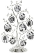 Ramă foto argintie de sine stătătoare din metal 27x18 cm Family Tree – Zilverstad