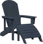vidaXL Scaun Adirondack Albastru marin 82 x 74 x 92 cm HDPE