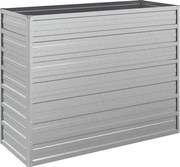 vidaXL Strat înălțat de grădină argintiu 100x40x77 cm oțel galvanizat