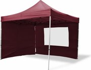 Cort de grădină PROFI 3x3 m, culoare vin + 4 pereți laterali