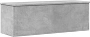 vidaXL Cutie de depozitare, gri beton, 102x35x35 cm, lemn prelucrat