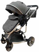 Carucior 2 in 1 transformabil in mod sport, 0-36 luni, Gri - CPC-16-gri