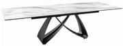 Masa Extensibila cu Blat Ceramic, Alb, INFINITY 180-220-260cm