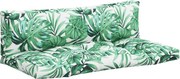 vidaXL Perne de paleți, 2 buc., model cu frunze, textil