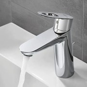 Baterie baie lavoar marimea S Grohe Bauloop,monocomanda, furtune flexibile,crom -23335000