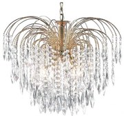Lustra cristal suspendata design elegant Waterfall gold 5L 5175-5 SRT
