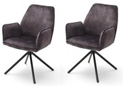 Set de 2 scaune de dining NEXORO, antracit