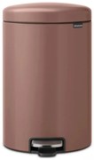 Cos cu pedala Brabantia NewIcon 1008849, 20 L, Inchidere lina, Baza antiderapanta, Finisaj satinat, Maro
