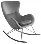 Scaun balansoar design nordic Scandinavia Swing, catifea gri