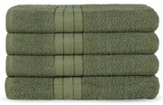 Prosoape verde-închis 4 buc. din bumbac din frotir 50x100 cm – Good Morning