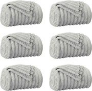 vidaXL Pături de aruncat 6 pcs Gri 150 x 130 cm Molton