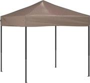 vidaXL Cort pliabil pentru petrecere, gri taupe, 2x2 m