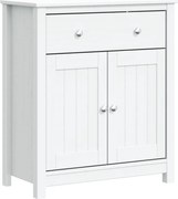 vidaXL Dulap de baie BERG, alb, 69,5x34x80 cm, lemn masiv de pin