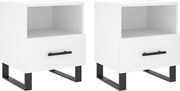 vidaXL Noptiere, 2 buc., alb, 40x35x47,5 cm, lemn compozit