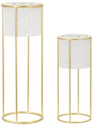 Mauro Ferretti Suport Vaza Alb Set 2 Buc cm Ø 17X46-14X34 | Aosom Romania