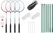 vidaXL Set de badminton cu 4 rachete și plasă, 620x151 cm