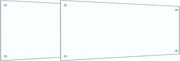 vidaXL Panou de bucătărie 2 pcs Transparent 100 x 40 cm