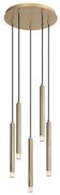 Lustra suspendata stil minimalist Ramira 5L auriu
