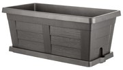 Jardinieră cu volum mare Bama Legno antracit, 60 x 30 x 25 cm