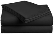Cearsaf din bumbac LUX negru 200x220 cm