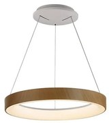 Lustra LED inteligenta design circular NISEKO II Wood 38cm