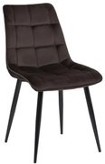 Scaun de bucaterie Chic Velvet, maro/negru