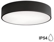 Plafonieră pentru baie CLARE 3xE27/24W/230V d. 40 cm negru IP54 Brilagi