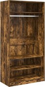 vidaXL Șifonier, stejar afumat, 100x50x200 cm, lemn prelucrat