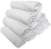 Scutece albe pentru copii din pânză Standard - 10 bucăți