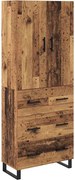 vidaXL Bufet cu sertar 2 pcs Lemn Vechi 69,5 x 34 x 180 cm