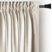 Draperie bej dimout (semi-opacă) din catifea 140x245 cm Pleat – Restilo