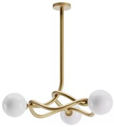 Redo 01-3256 - Lustru cu tijă CONFUSIO, 3 x E14, 28 W, 230 V, Ø 76 cm, auriu