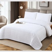 Cuvertură bumbac 100%, alb, 4 piese, 230x240 cm, EY10
