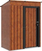 vidaXL Magazii pentru grădină Maro 137 x 81 x 180 cm Metal