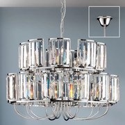 Candelabru cromat design LUX cu cristal K9 Gstaad