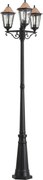 Felinar clasic de exterior negru cu cupru 220cm 3 lumini IP44 - Havana